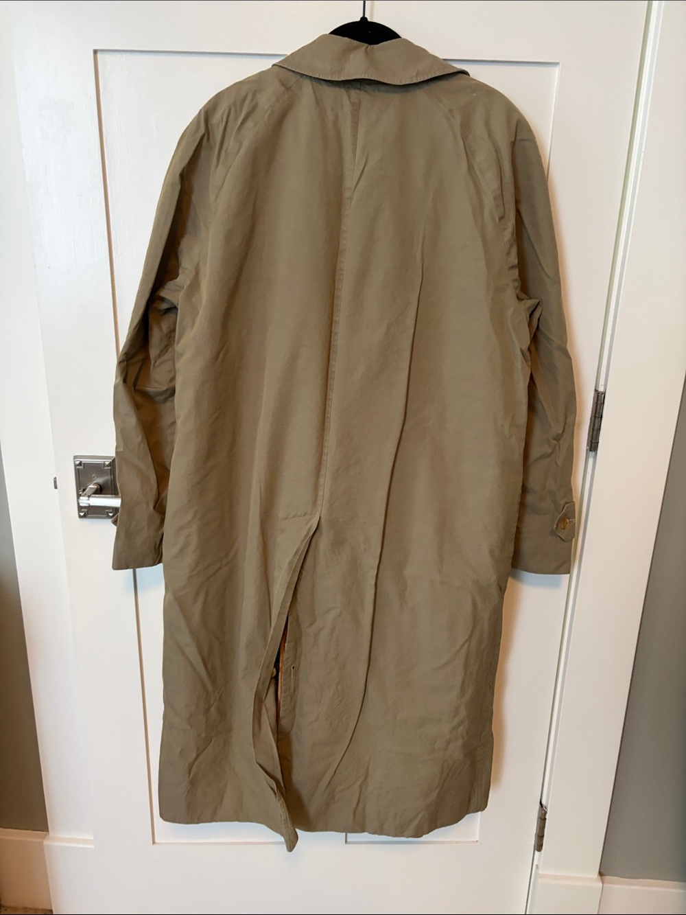 Vintage Burberry OliveGreen/Tan Trench Coat With Removable Wool Lining - Picture 12 of 16